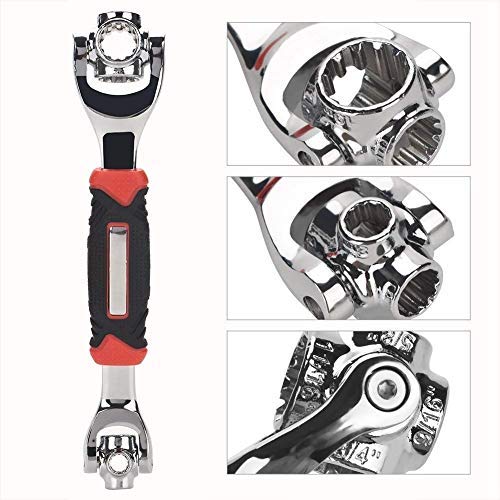 ISHWANKU ISHWANKU 48 in 1 Socket Wrench Multifunction Universal Tool with Spline Bolts 360 Degree Revolving Spanner Multi  - Image 4