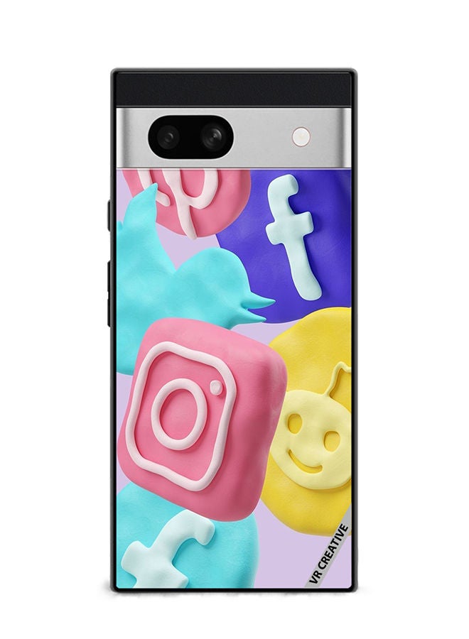 VR CREATIVE Protective Case Cover For Google Pixel 7a Icon Design Multicolour - Image 1