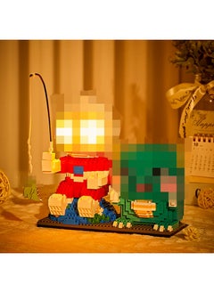 Generic Love Chocolate Astronaut Penholder Building Blocks Micro-Diamond Assembled Toys Men And Women's Birthday Valentine's Day 520 Gifts-Color:6902 Superman Monster Pen Holder  - Image 1