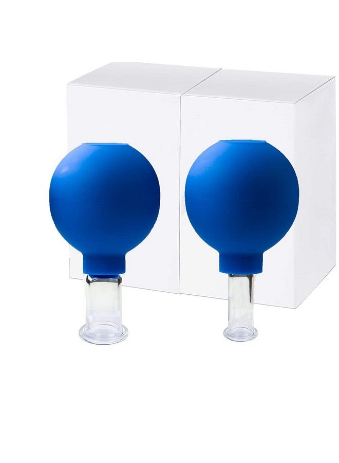 AHCS 2 Pieces Glass Facial Cupping Kitsilicone Vacuum Suction Massage Cups Set Anti Cellulite Lymphatic Therapy Sets For Eyes Face - Image 1