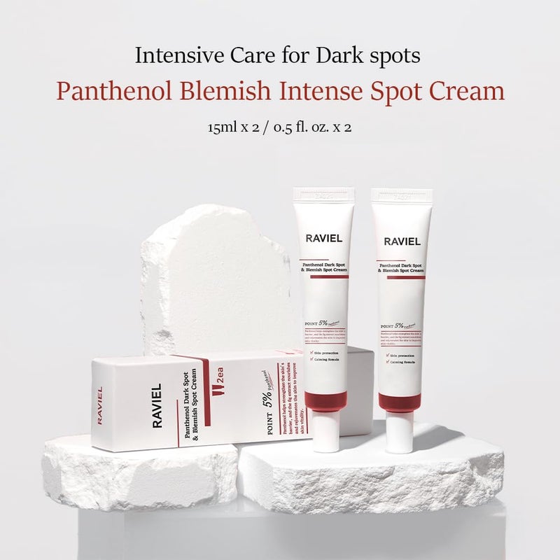 RAVIEL Panthenol Dark Spot & Pigment Care Cream â€“ Brightening Spot Corrector with Niacinamide for Blemishes, Uneven Tone & Skin Clarity, 15ml x 2, Korean Skincare (0.5 fl oz, Pack of 2) - Image 2