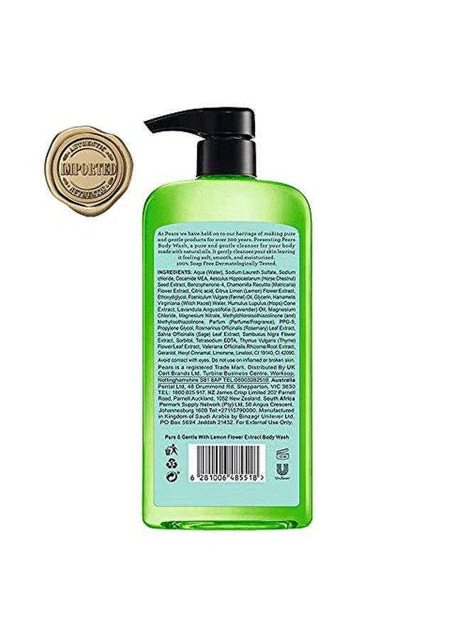 Unilever Pears Pure And Gentle With Lemon Flower Extract Body Wash 500 Ml (Pump) - Image 4
