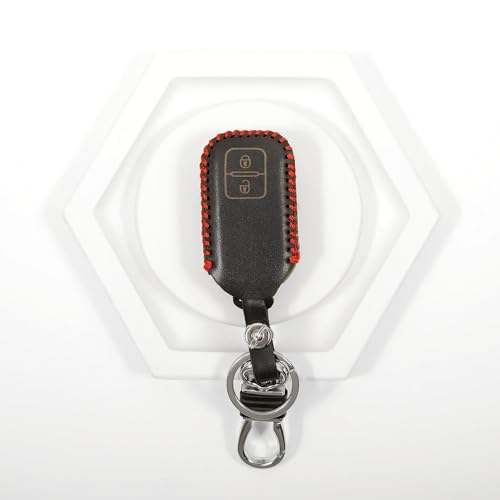 Aliens World Leather Smart Car Key Cover Case with Metal Hook Keychain for Maruti Suzuki Swift,Baleno,XL6,New Dzire,New Ertiga,New Brezza 2022,Grand Vitara (Black) - Image 2