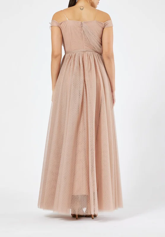 Amri Floral Tulle Maxi Dress