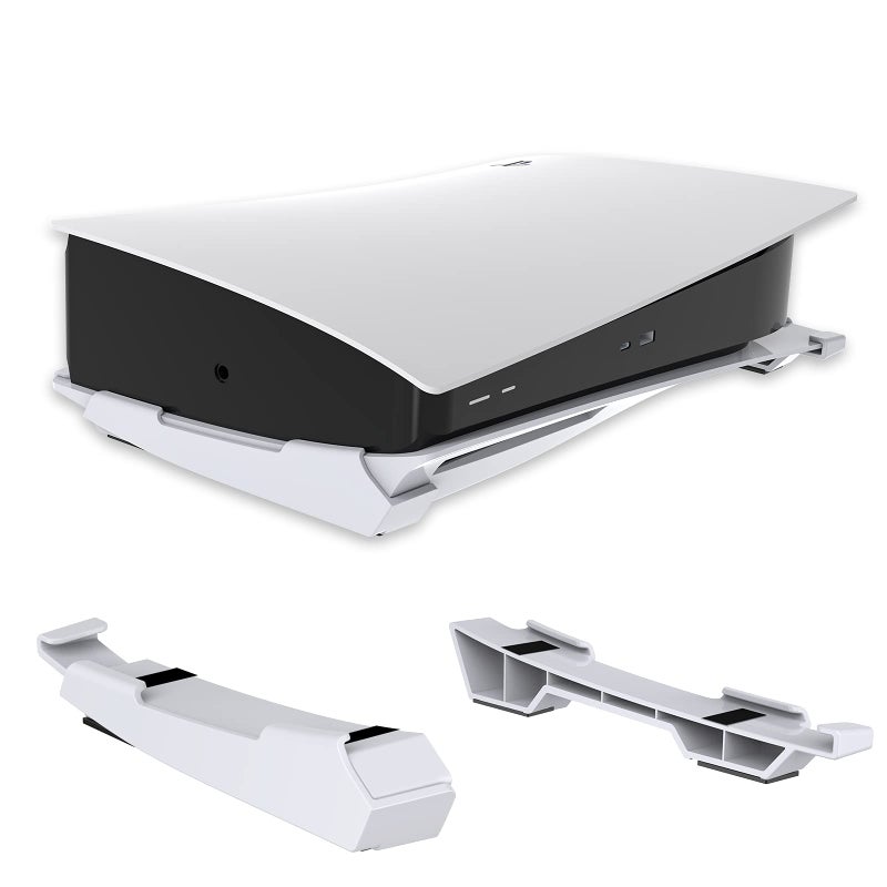 NexiGo PS5 Accessories Horizontal Stand, [Minimalist Design], PS5 Base Stand, Compatible with PlayStation 5 Disc & Digital Editions, White - Image 1