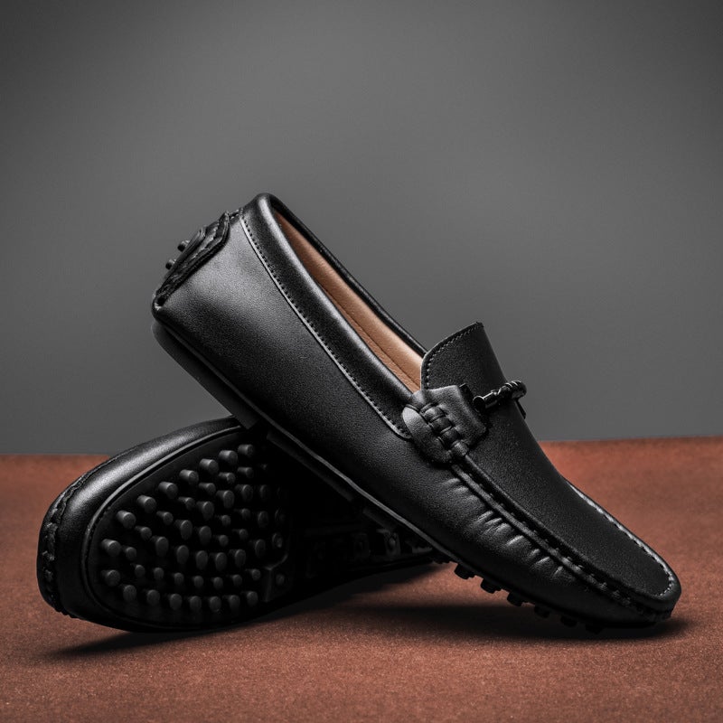 2023 Spring And Men'S Large Size Bean Shoes British Fashion Leg Casual Shoes Trendy Driving Men'S Shoes - Image 1
