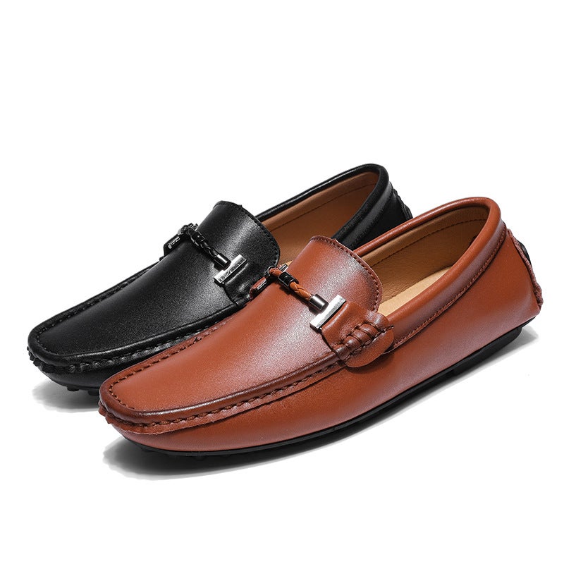 2023 Spring And Men'S Large Size Bean Shoes British Fashion Leg Casual Shoes Trendy Driving Men'S Shoes - Image 5