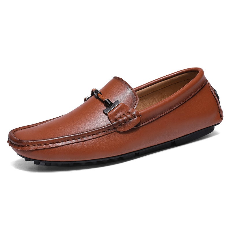 2023 Spring And Men'S Large Size Bean Shoes British Fashion Leg Casual Shoes Trendy Driving Men'S Shoes - Image 3