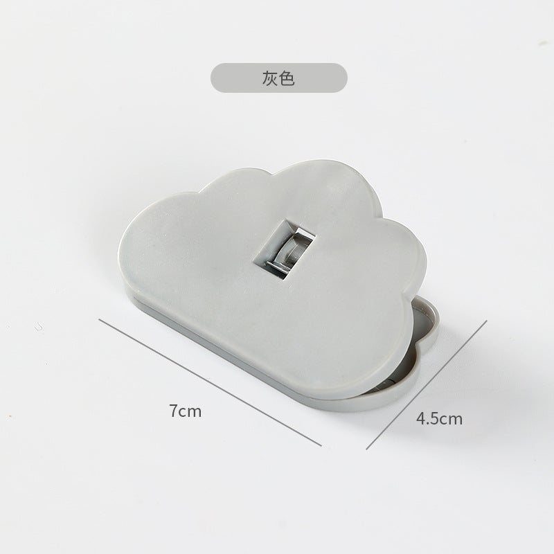 Cloud Food Sealing Clip Kitchen Spice Bag Sealing Clip Refrigerator Snack Tea Milk Powder Moisture-proof Sealing Clip Grey 