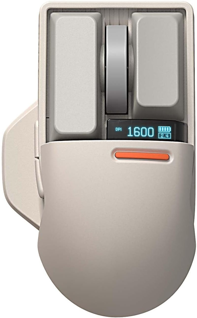 LOFREE Touch PBT Wireless USB Mouse Bluetooth Wired Rechargeable 4000 DPI OLED Display Glass Surface Compatible for Mac Windows PC Notebook - Image 1