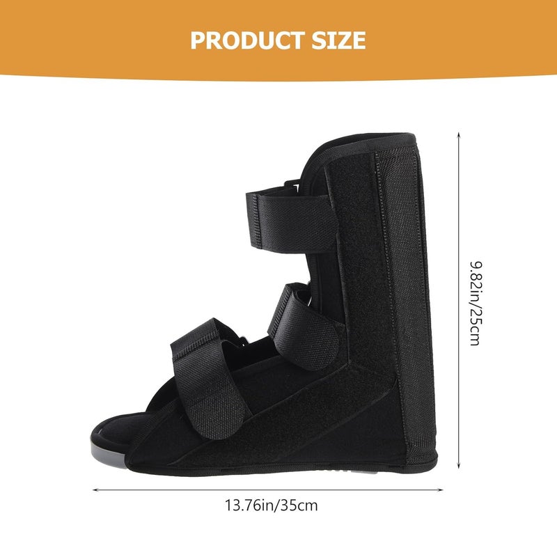 Hemobllo Adjustable Ankle Fixed Shoe Sprain Rehabilitation Walking Boot with Anti-rotation Stabilizer for Foot Protection and Ankle Joint Support, Black, Size S - Image 2