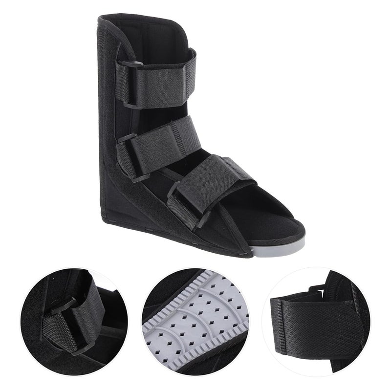 Hemobllo Adjustable Ankle Fixed Shoe Sprain Rehabilitation Walking Boot with Anti-rotation Stabilizer for Foot Protection and Ankle Joint Support, Black, Size S - Image 5