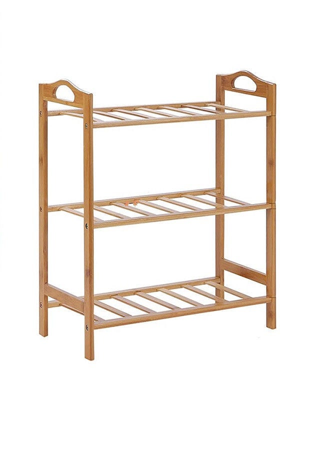 Rahalife 3 Tier Multifunctional Natural Bamboo Shoe Rack|Can used as stand for indoor Plants, Books Shelves, Flowers Rack,Home Indoor/Outdoor Decoration - Image 1