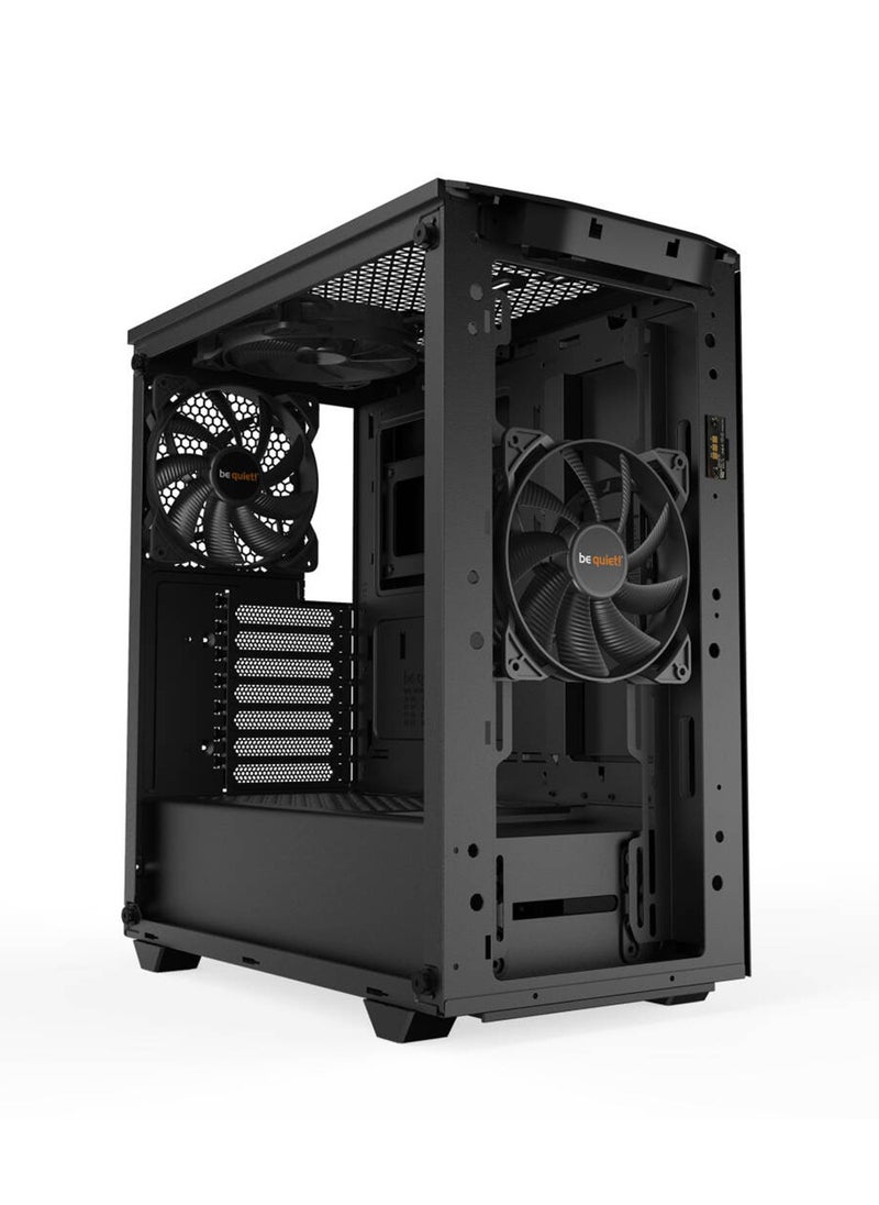 be quiet! Pure Base 500DX ATX Mid Tower PC Case, Tempered Glass Window, High Airflow, ARGB LEDs , 3 Pre-Installed Pure Wings 2 Fans, Up to 360mm Radaitor Support, USB 3.2 Gen. 2 Type C, BGW37  - Image 2