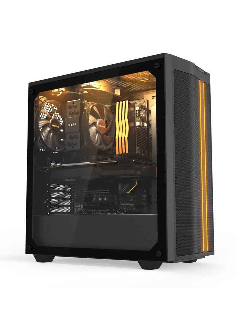 be quiet! Pure Base 500DX ATX Mid Tower PC Case, Tempered Glass Window, High Airflow, ARGB LEDs , 3 Pre-Installed Pure Wings 2 Fans, Up to 360mm Radaitor Support, USB 3.2 Gen. 2 Type C, BGW37  - Image 5