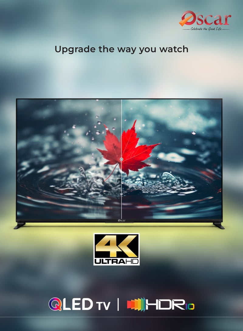 أوسكار تلفزيون أوسكار ذكي QLED 4K UHD مقاس 75 بوصة | يعمل بنظام التشغيل Tizen | نطاق ألوان واسع DCI-P3 | تصميم بدون إطار | تقنية HDR10 | تقنية Dolby Audio | واي فاي وبلوتوث مدمجان | جهاز تحكم عن بُعد صوتي | OST075QTZ - Image 4