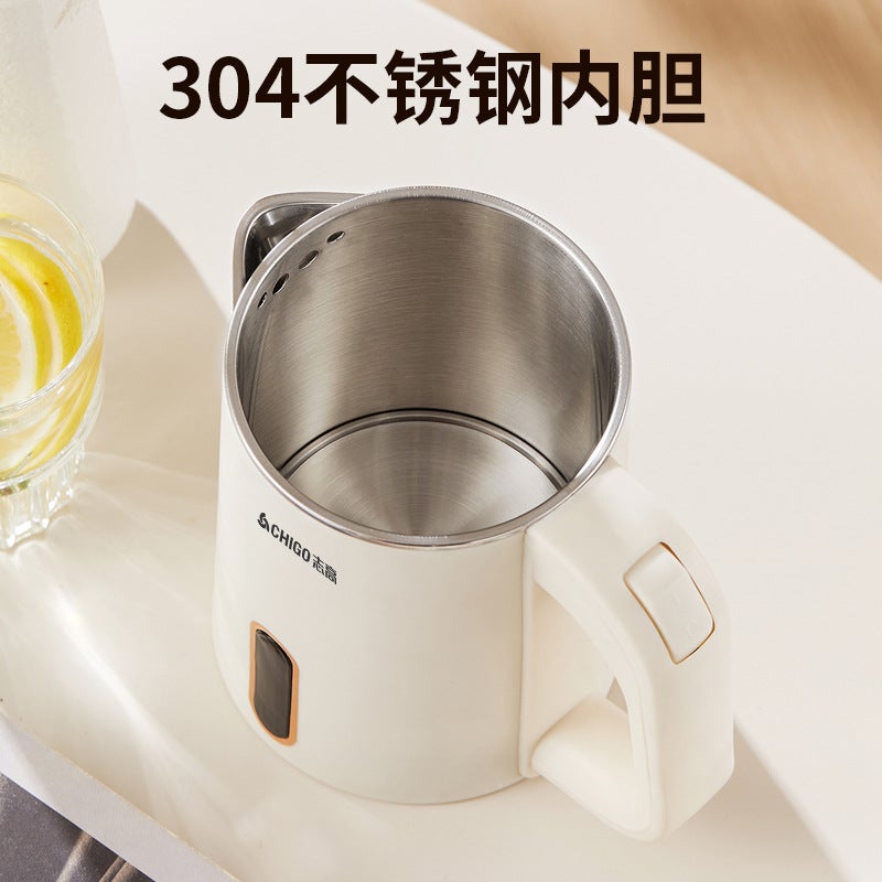 El Office Electric Water Kettle 0.8L Double-Layer 304 Anti-Scalding Low-Power Light Sound Mini Water Kettle Gift - Image 3