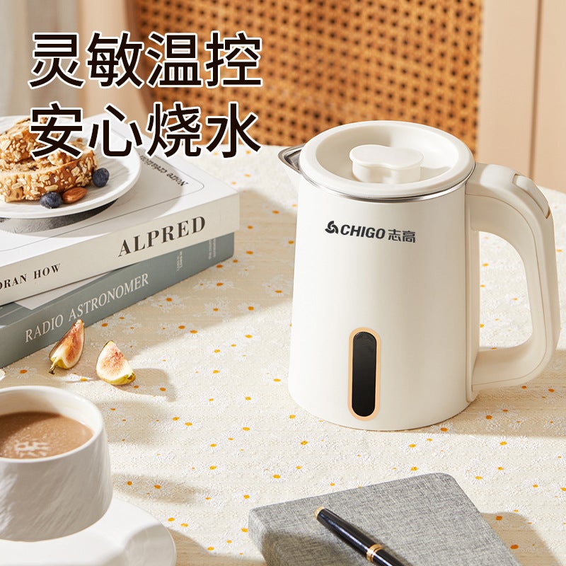El Office Electric Water Kettle 0.8L Double-Layer 304 Anti-Scalding Low-Power Light Sound Mini Water Kettle Gift - Image 5