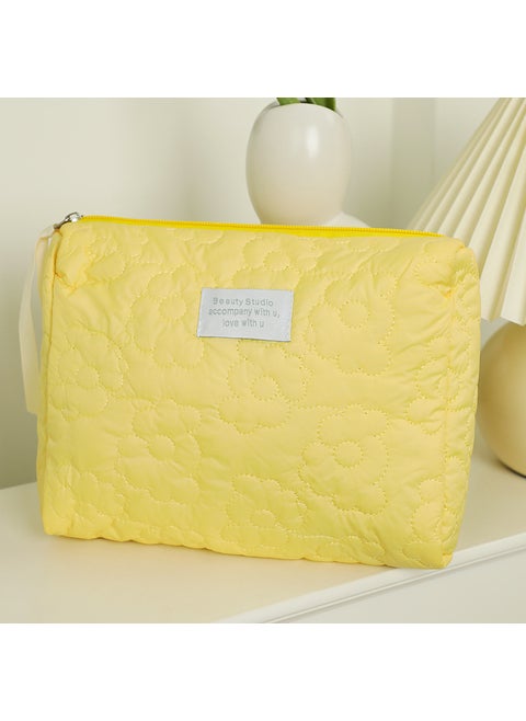 Clouds Cosmetic Bag Toiletry Bag ins Travel Bag Simple Portable Large Capacity Toiletry Bag Travel Advanced New Style Cream Yellow-Medium Cream Yellow-Medium