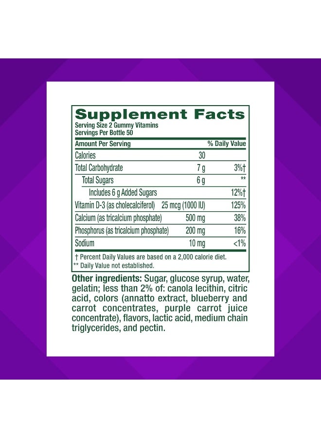 Vitafusion Calcium Gummy Vitamins, 100 Count - Image 4