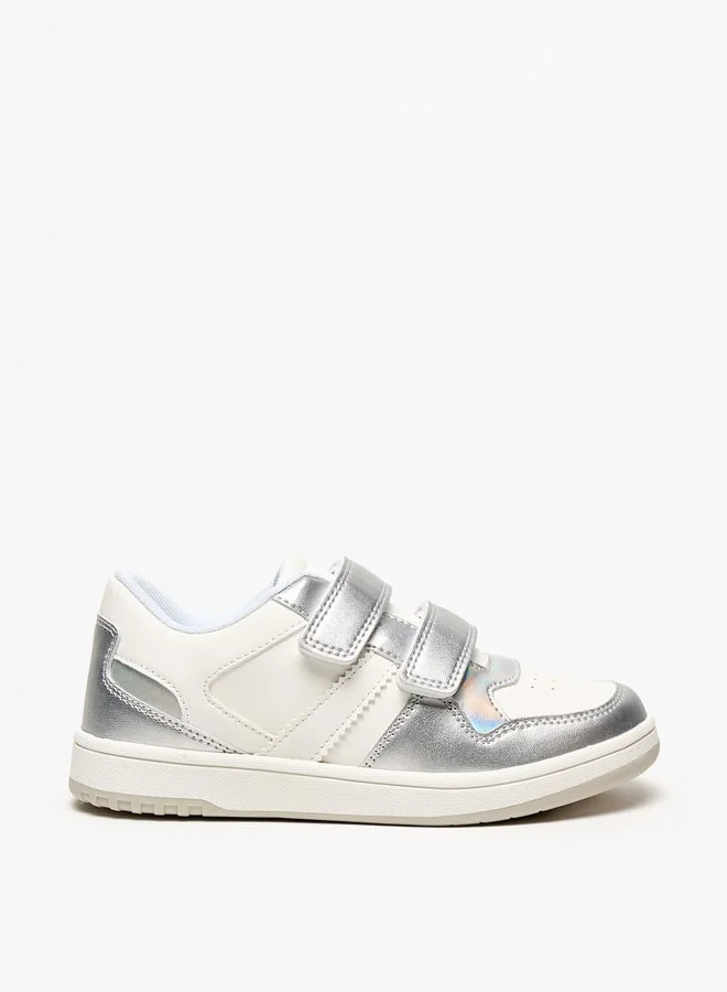 Little Missy Girls Little Missy Colourblock Sneakers with Hook and Loop Closure