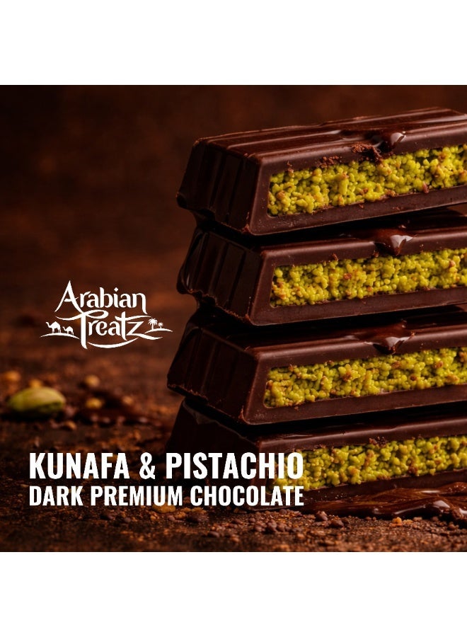 Arabian Treatz Kunafa & Pistachio 100g Dark Premium Chocolate Bar – Made in UAE, Rich Chocolate with Authentic Middle Eastern Flavor - Image 4
