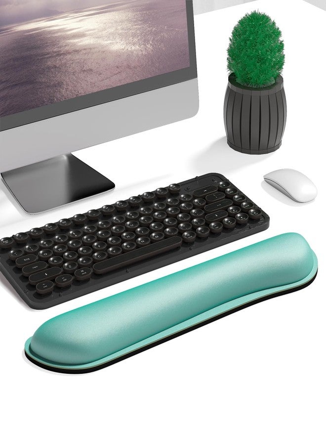 Dapesuom Enlarge Keyboard Wrist Rest Pad, Cute Memory Foam Wrist Rest for Computer Keyboard, Ergonomic Keyboard Mouse Wrist Support for Typing Pain Relief, Comfort for Office, Gaming, Laptop, Green - Image 2