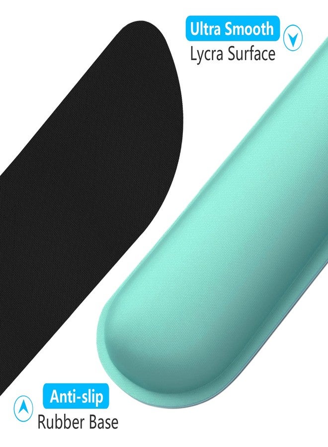 Dapesuom Enlarge Keyboard Wrist Rest Pad, Cute Memory Foam Wrist Rest for Computer Keyboard, Ergonomic Keyboard Mouse Wrist Support for Typing Pain Relief, Comfort for Office, Gaming, Laptop, Green - Image 4