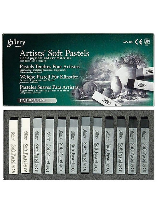 Mungyo Gallery Soft Pastel Squares Cardboard Box Set Of 12 Greys