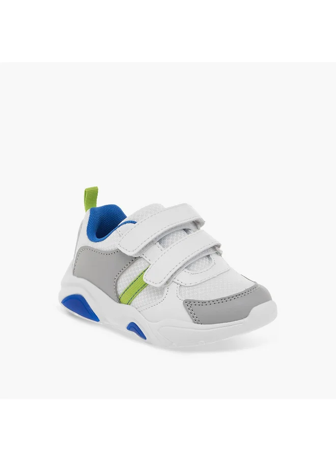 LBL by Shoexpress Boys Panelled Sneakers with Hook and Loop Closure