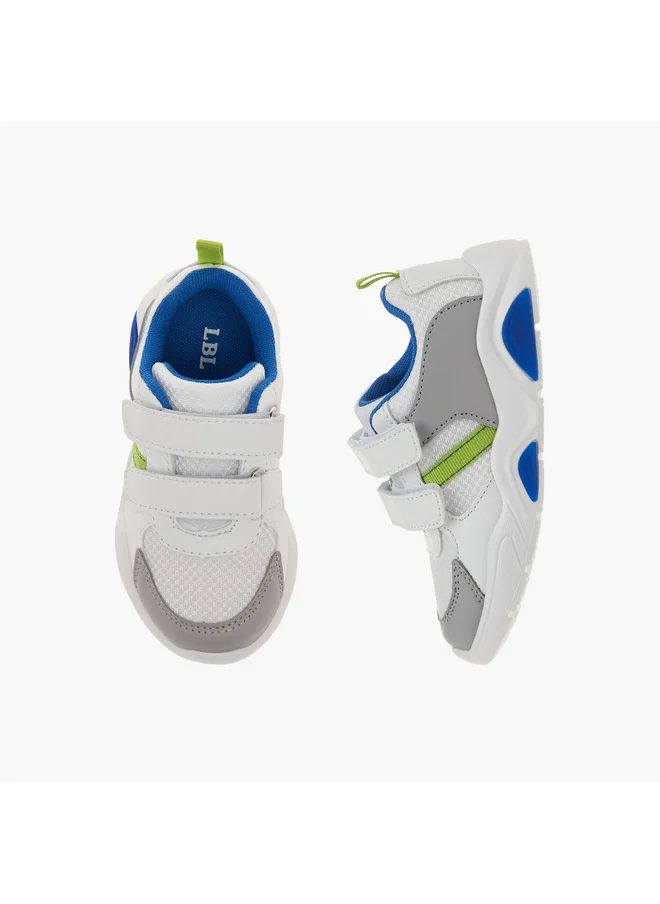 LBL by Shoexpress Boys Panelled Sneakers with Hook and Loop Closure