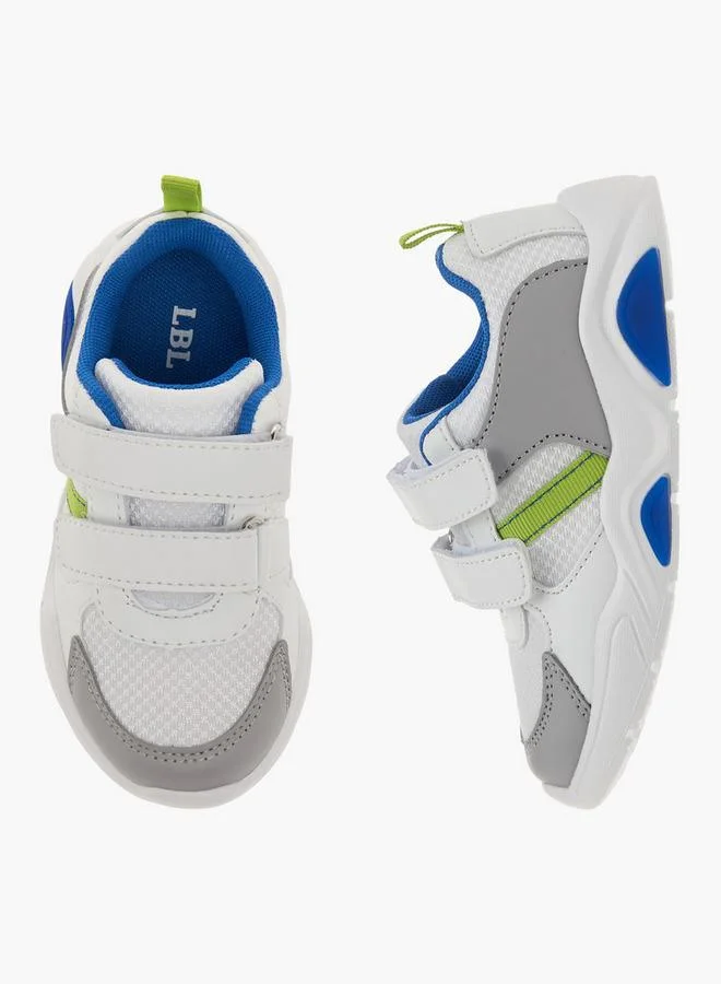 LBL by Shoexpress Boys Panelled Sneakers with Hook and Loop Closure