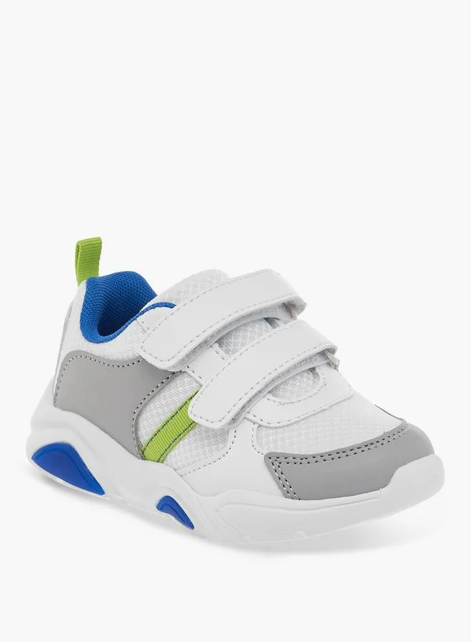 LBL by Shoexpress Boys Panelled Sneakers with Hook and Loop Closure