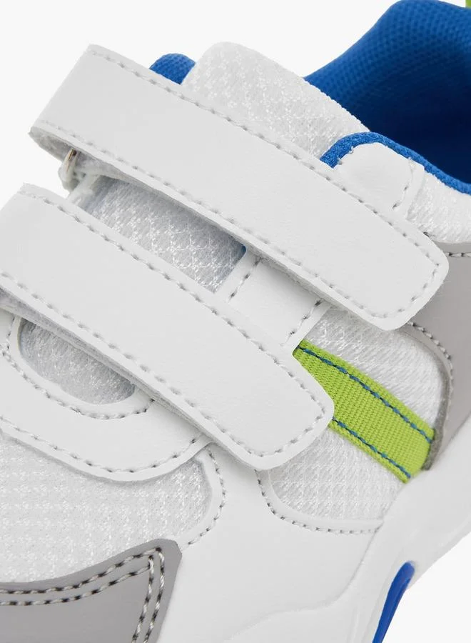 LBL by Shoexpress Boys Panelled Sneakers with Hook and Loop Closure