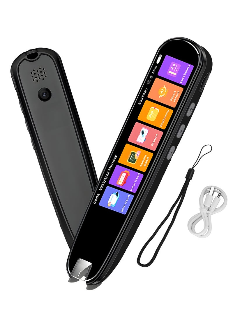 BORTONY - Translation Pen Digital Scan Reader Text To Speech Wireless Reading Pen Scanner 119 Languages Translator 9 Languages Work Offline Text Extract Scanning Translation Pen for Students Travelers and Busin - Image 1