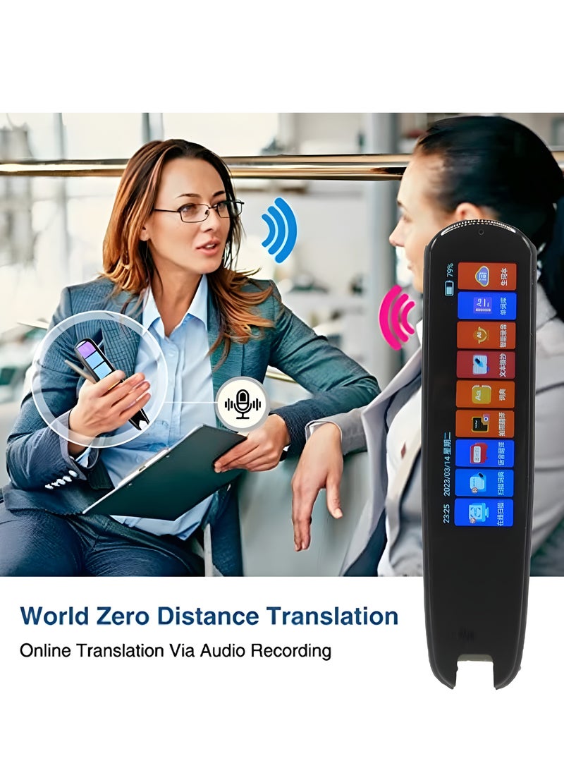 BORTONY - Translation Pen Digital Scan Reader Text To Speech Wireless Reading Pen Scanner 119 Languages Translator 9 Languages Work Offline Text Extract Scanning Translation Pen for Students Travelers and Busin - Image 1