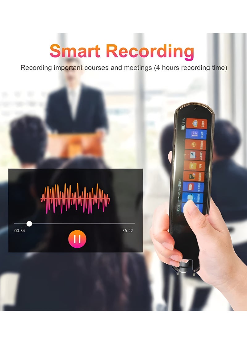 BORTONY - Translation Pen Digital Scan Reader Text To Speech Wireless Reading Pen Scanner 119 Languages Translator 9 Languages Work Offline Text Extract Scanning Translation Pen for Students Travelers and Busin - Image 1