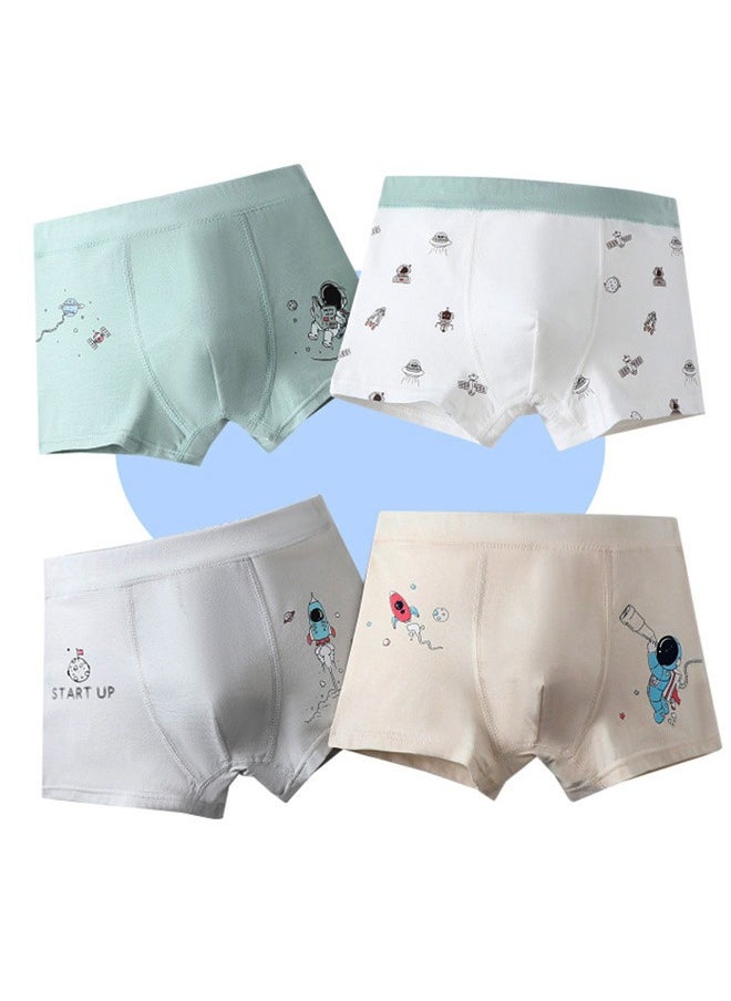 ZVEV 4 Pack Boy's Briefs Set Kid's Cotton Underwear Short Briefs Breathable and Soft Underpants with High Elastic Waistband Soft Little Boy Pants  - Image 1
