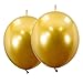 JUSTOTRY Link Balloons 6 Inch 100 Pcs Quick Link Balloon Latex Linking Balloons Connected Linkable Balloon Birthday Wedding Party DecorationsGold - Image 2