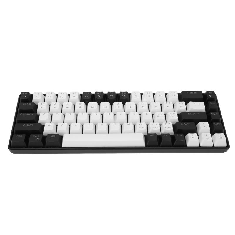 68 Key Mechanical Keyboard Ice Blue Backlight Hot Swappable Ergonomic Design - Double Color Key Cover Mechanical Gaming Keyboard with 19 Lighting Modes for Windows OS X Linux - Image 4