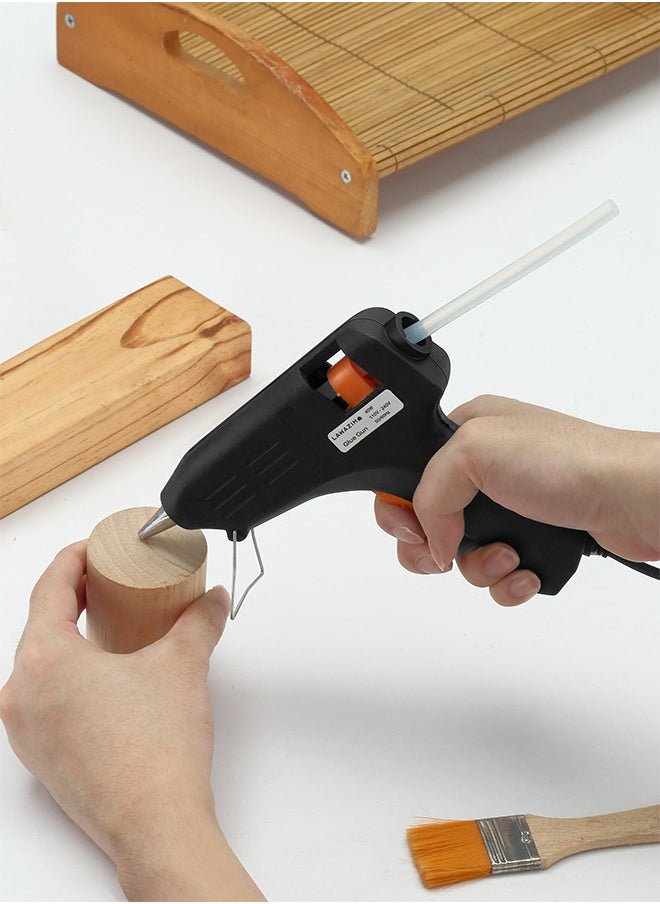 LAWAZIM - Glue Gun -40W Black- BS Plug - Fast Heating Even Distribution Professional Electric Melt Adhesive Dispenser for DIY Craft Projects Woodworking and Home Repairs Universal Glue Sticks Compatible - Image 1