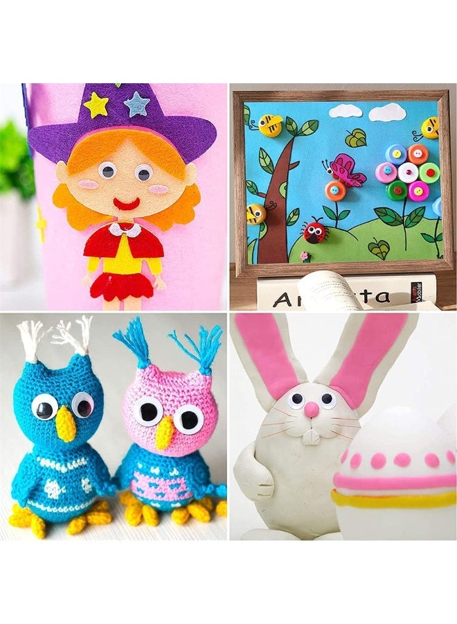 200 Pieces Black and White Wiggling Eyes, Cartoon Eyes, Round Plastic, With Adhesive Sticker, Mixed Assorted Sizes, for DIY Crafts Decoration or Cartoon Image Toys Adornment - Image 4