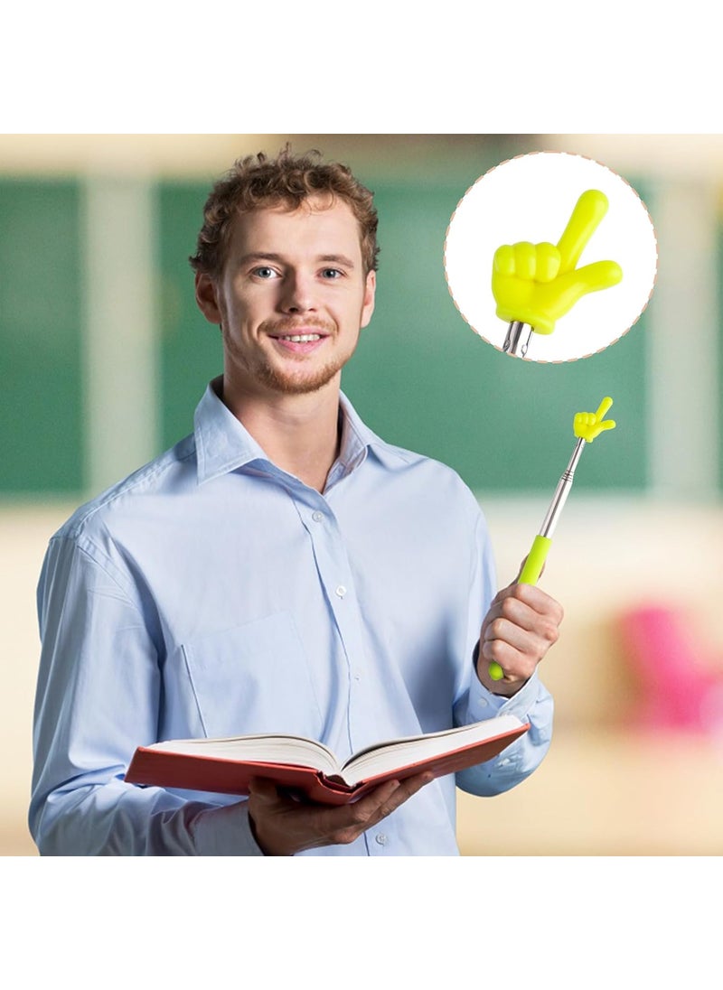 OIIKI OIIKI 5 Pcs Retractable Teacher Pointer Sticks Colorful Telescopic Whiteboard Teaching Pointer Extendable Finger Pointer Stick for Learing Reading Teaching for School Classroom Office  - Image 3