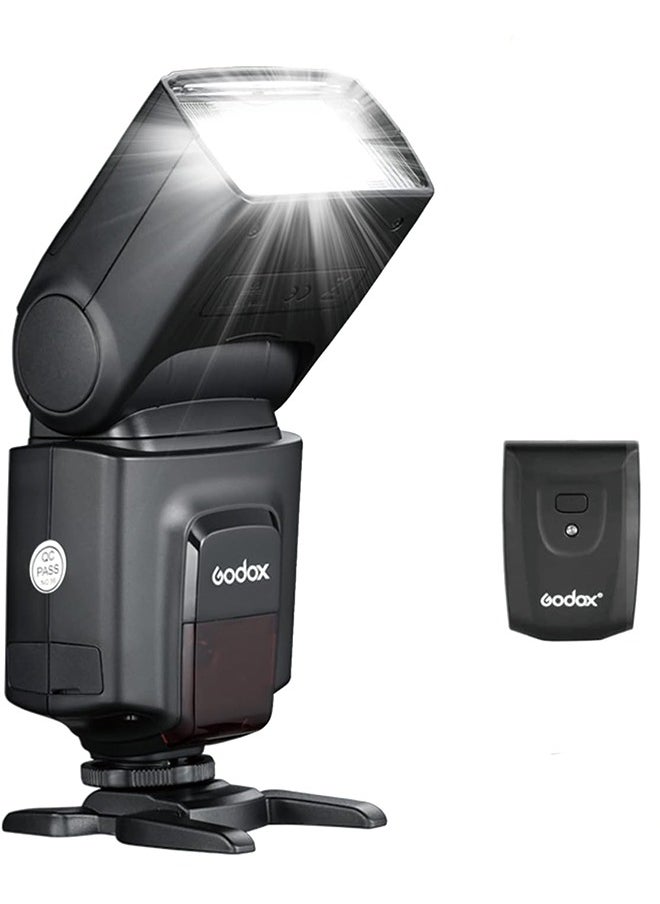 Godox - Godox TT560II Wireless 433MHz GN38 Camera Flash Speedlite Light with Built-in Receiver with RT Transmitter Compatible for Canon Nikon Sony Olympus Pentax Fuji DSLR Cameras with Standard Hot Shoe - Image 1
