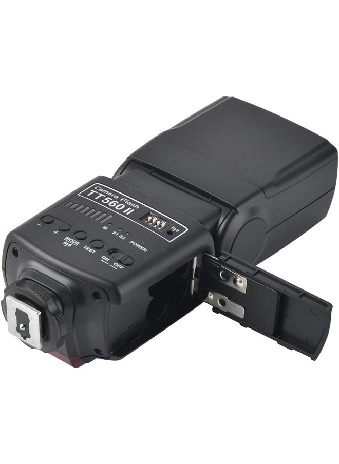 Godox - Godox TT560II Wireless 433MHz GN38 Camera Flash Speedlite Light with Built-in Receiver with RT Transmitter Compatible for Canon Nikon Sony Olympus Pentax Fuji DSLR Cameras with Standard Hot Shoe - Image 1