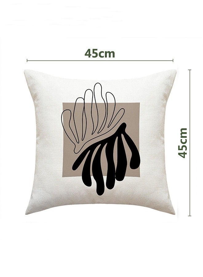 Modern Style Short Plush Throw Pillow Covers Set of 4 - Double-Sided Pattern for Living Room, Sofa, Bedroom Décor (45x45cm / 18x18 inches) - Image 5