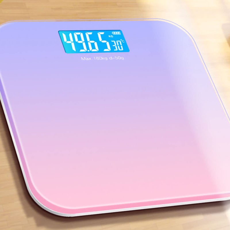 ميزان ذكي رقمي مع منصة زجاج مقوى 10.2 × 10.2 بوصة للاستخدام المنزلي - Image 4