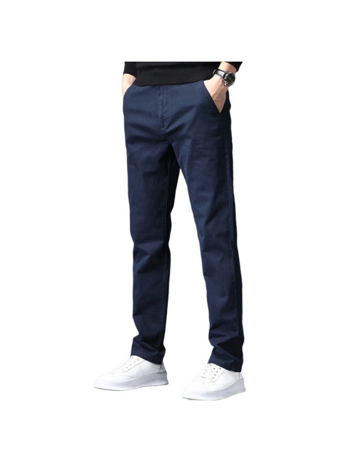 PLAYBOY Casual Pants For Men, Straight-Leg, Style, Spring And Summer Men'S Loose Trendy Trousers, Royal Blue, Size 31 - Image 1