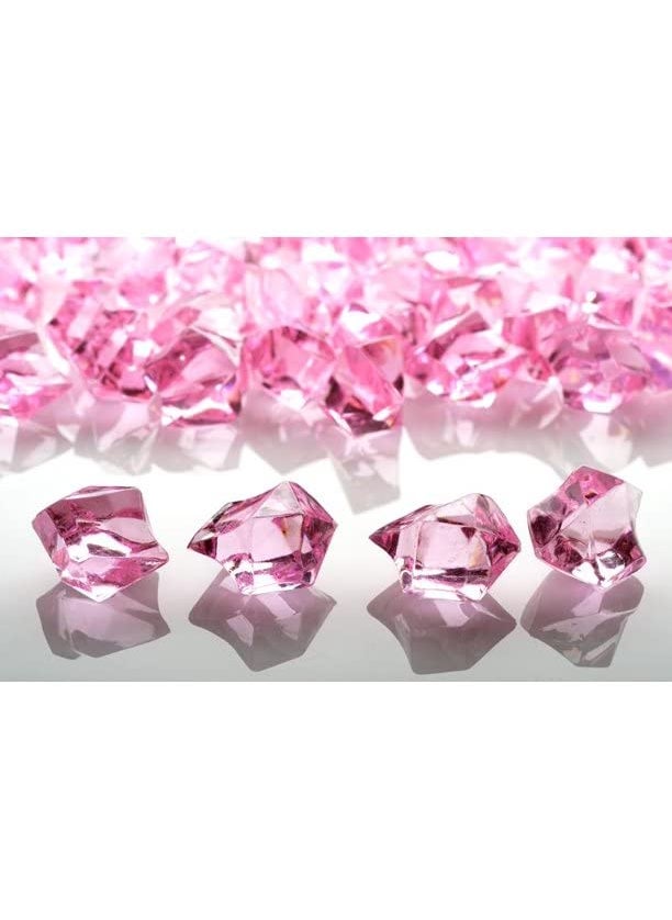 Daily Crafts Daily Crafts Acrylic Crystals Ice Rocks Pink Gem Stones for Vase Fillers Table Scatter Party Favor Decoration Arts Crafts 200 Grams by Weight  - Image 2