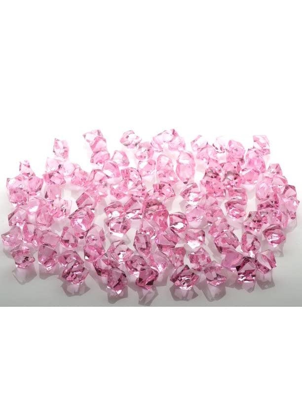 Daily Crafts Daily Crafts Acrylic Crystals Ice Rocks Pink Gem Stones for Vase Fillers Table Scatter Party Favor Decoration Arts Crafts 200 Grams by Weight  - Image 1
